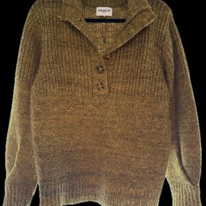 FRNCH Moss Green Cowl Neck Sweater